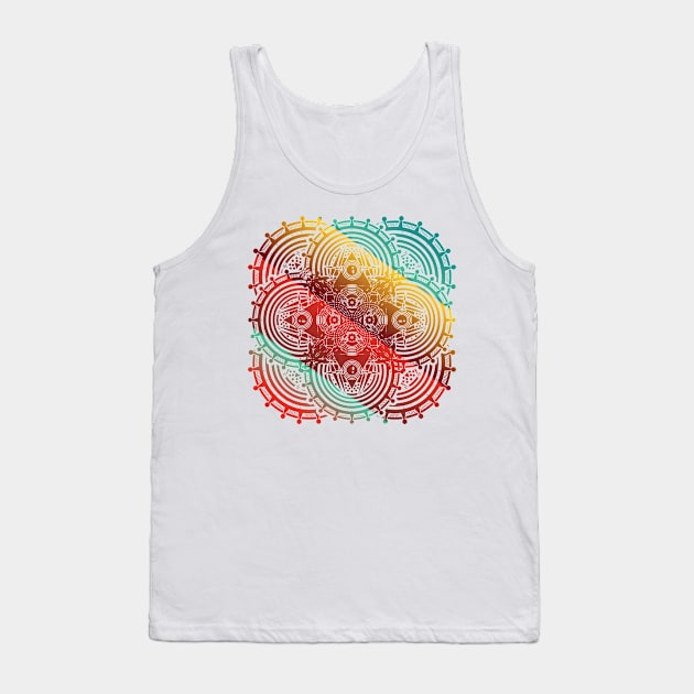 colorful abstract geometric illustration Tank Top by meisuseno